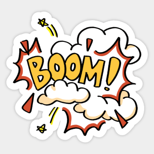 Boom explosion effect art Sticker